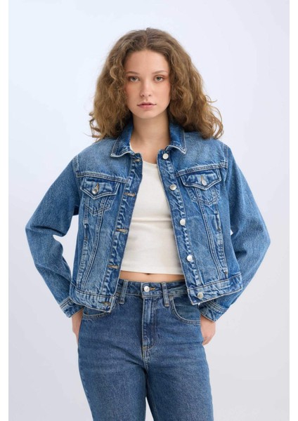 Regular Fit Jean Ceket D8665AX25SP