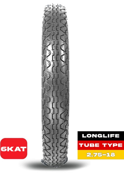 2.75-18 Longlife Motosiklet Lastik
