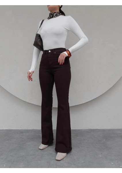 Acıkahve Ispanyol Paça Jean