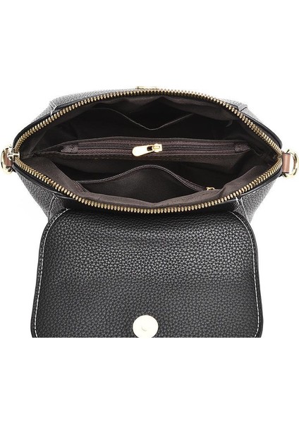 Kadın Moda Crossbody Çanta Tek Omuz Çift Katmanlı Toka Küçük Çanta Cep Telefonu Çantası (Yurt Dışından) fırsatları