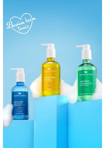 Cica Soothe Milky, Hassas ve Kızarık Ciltler Için Nemlendirici Bariyer Onarıcı Yüz Temizleme Jeli 250 ml