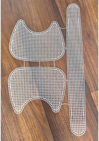 Ikili Kedi Model Beyaz Plastik Kanvas