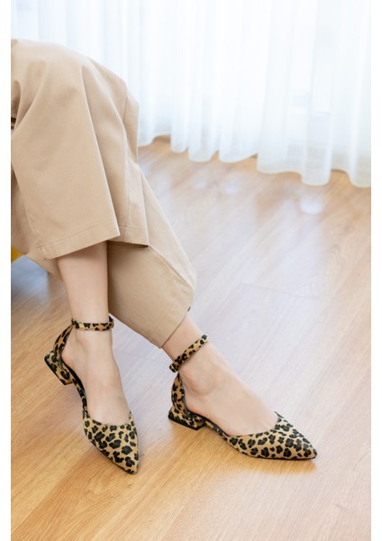Happy Leopar ( 3 cm Topuklu ) Sivri Burun Topuklu Ayakkabı indirimleri