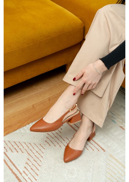 Aura Taba Yanı Tokalı (4 cm Topuk Boyu ) Sivri Burun Topuklu Babet Ayakkabı modelleri