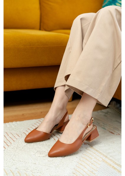 Aura Taba Yanı Tokalı (4 cm Topuk Boyu ) Sivri Burun Topuklu Babet Ayakkabı fırsatları