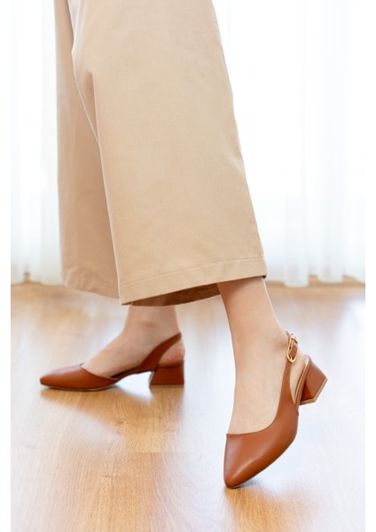 Aura Taba Yanı Tokalı (4 cm Topuk Boyu ) Sivri Burun Topuklu Babet Ayakkabı indirimleri