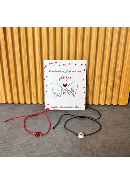 1696 El Yapımı Nazar Boncuğu Detaylı Sevgili Kombin Bileklik modelleri