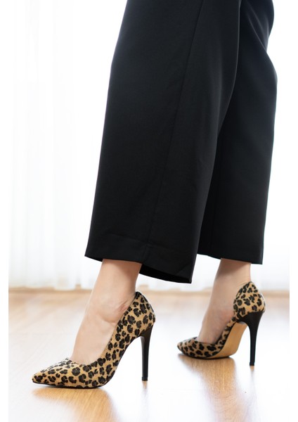 Martha Leopar (11 cm Topuklu) Günlük Kullanım Stiletto