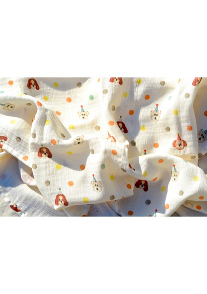 Arthur Çift Katlı Müslin Bebek Örtüsü / Bebek Battaniyesi / Yenidoğan / Bebek Hediye