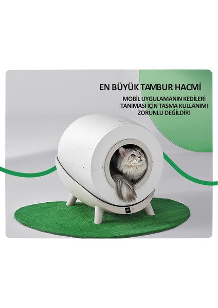 Otomatik Kedi Tuvaleti En Büyük Akıllı Kedi Kumu Kabı