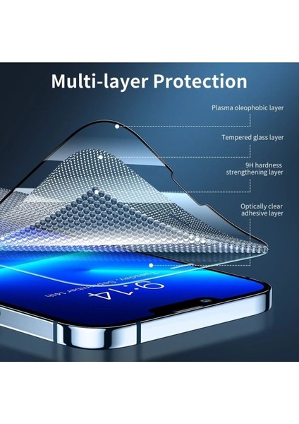 Apple iPhone 14 Uyumlu 9d Tam Kaplayan Parmak Izi Bırakmayan Ekran Koruyucu Film