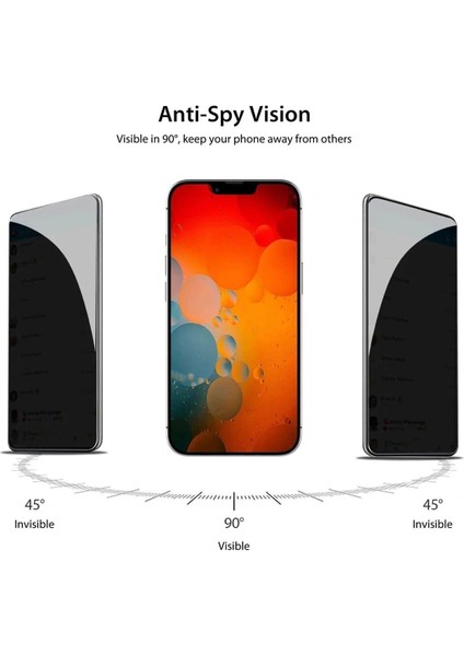 Apple iPhone 14 Pro Max Uyumlu Hayalet Ekran Gizli Tam Kaplayan Kırılmaz Cam Seramik Ekran Koruyucu Film