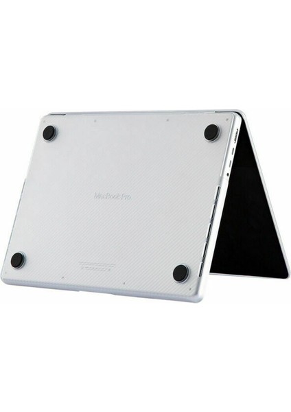 Macbook Pro 14 Inç 2024 A3112 M4 Işlemcili Uyumlu Koruma Karbon Hardcase Kapak Kılıf