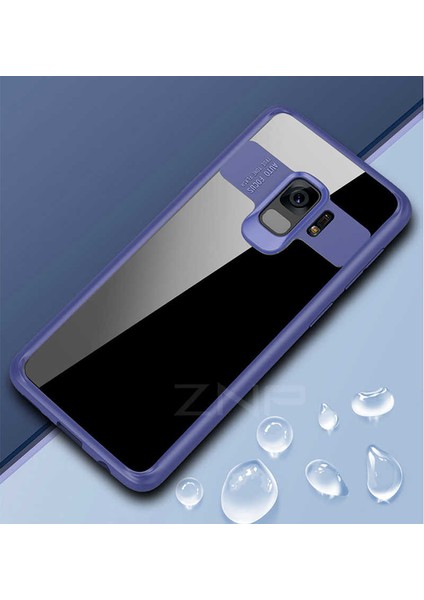Galaxy S9 Uyumlu Kılıf Özel Tasarım Renkli Yumuşak Silikon Kenarlı Arkası Şeffaf Kapak