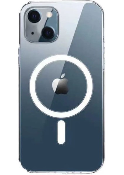 Iphone 14 Kılıf Kamera Lens Korumalı Magsafe Destekli Şeffaf Darbe Emici Sert Kapak