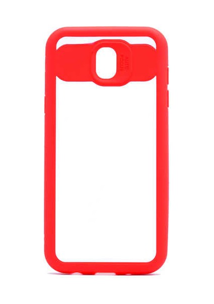 Galaxy J7 Pro / J730 Uyumlu Kılıf Özel Tasarım Renkli Yumuşak Silikon Kenarlı Arkası Şeffaf Kapak