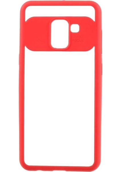 Galaxy A6 2018 Uyumlu Kılıf Özel Tasarım Renkli Yumuşak Silikon Kenarlı Arkası Şeffaf Kapak
