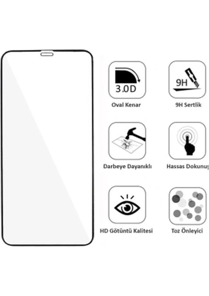 Apple iPhone 14 Pro Max Uyumlu 9d Tam Kaplayan Parmak Izi Bırakmayan Ekran Koruyucu Film