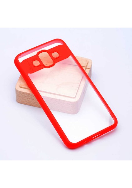 Galaxy J7 Duo Uyumlu Kılıf Özel Tasarım Renkli Yumuşak Silikon Kenarlı Arkası Şeffaf Kapak