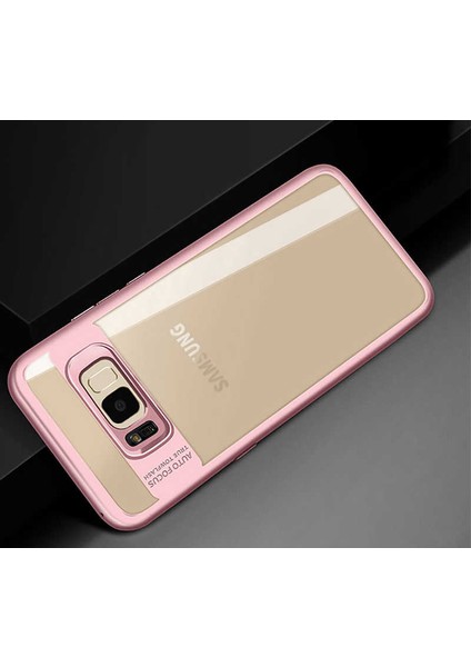 Galaxy S8 Uyumlu Kılıf Özel Tasarım Renkli Yumuşak Silikon Kenarlı Arkası Şeffaf Kapak