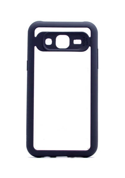 Galaxy J5 Uyumlu Kılıf Özel Tasarım Renkli Yumuşak Silikon Kenarlı Arkası Şeffaf Kapak