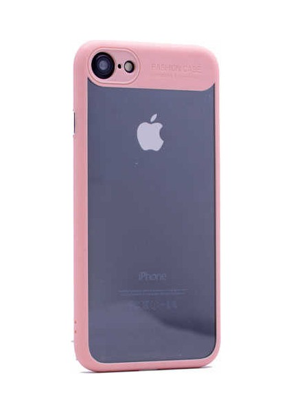 Apple iPhone 8 Uyumlu Kılıf Özel Tasarım Renkli Yumuşak Silikon Kenarlı Arkası Şeffaf Kapak