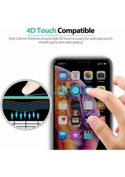Apple iPhone 11 Pro Uyumlu Hayalet Ekran Gizli Tam Kaplayan Kırılmaz Cam Seramik Ekran Koruyucu Film