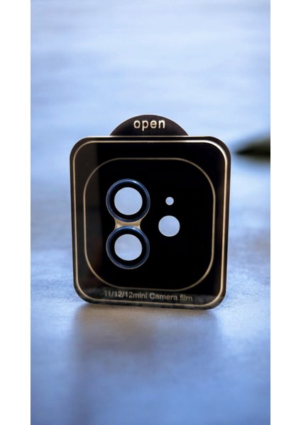 Apple iPhone 11 / 12 / 12 Mini Tam Uyumlu - Mavi Renk - Safir Kamera Lens Koruyucu