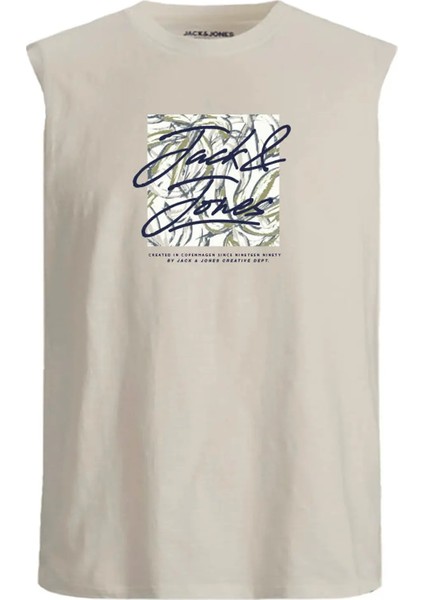 Erkek Regular Fit Kolsuz Baskılı T-Shirt - 12277942