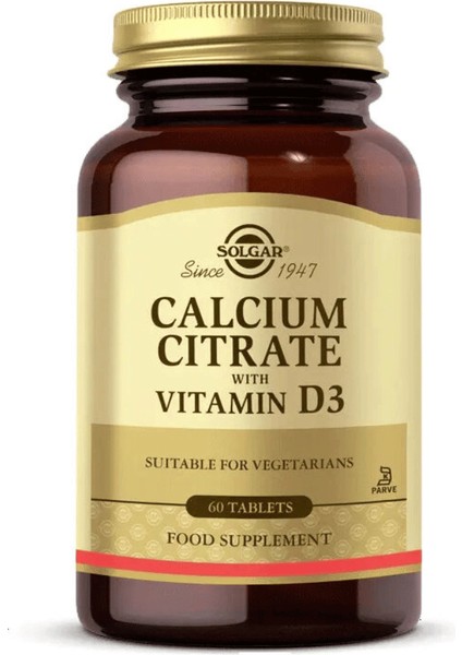 Solgarsolgar Calcium Citrate With Vitamin D 3 60 Tablet