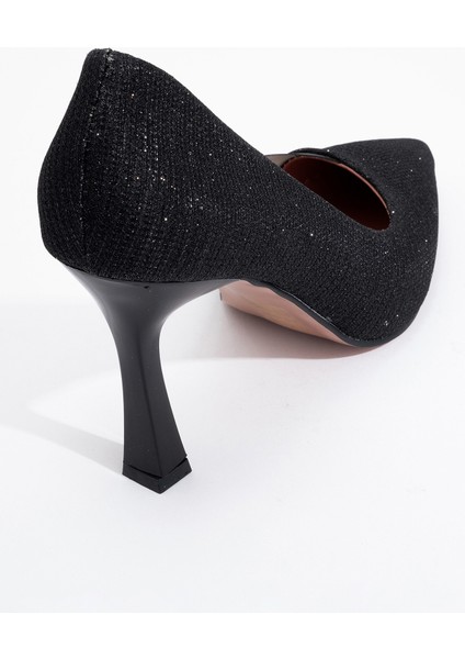 653 Siyah Sımlı Topuklu Kadın Ayakkabı indirimleri