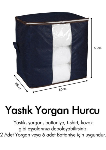 Kapitone Baskılı Pencereli Yastık Yorgan Kazak Hurcu / 50 x 50 cm x 36