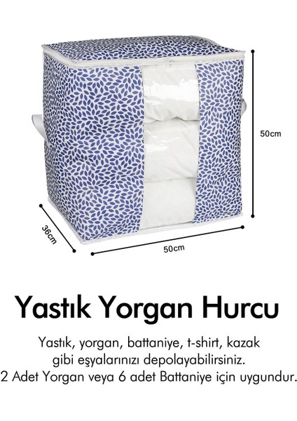Yaprak Desenli Pencereli Yastık Yorgan Kazak Hurcu / 50 x 50 cm x 36 modelleri