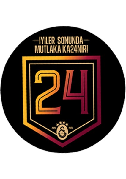 Galatasaray 24. Şampiyonluk Bardak Altlığı /yuvarlak U241366