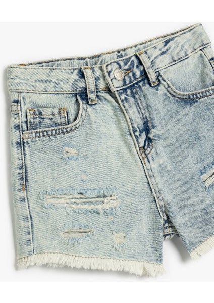 Pamuklu Basic Denim Şort
