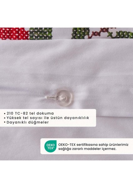 Pamuk Saten Jolly Çift Kişilik Nevresim Seti Kırmızı (200x220 cm ) modelleri