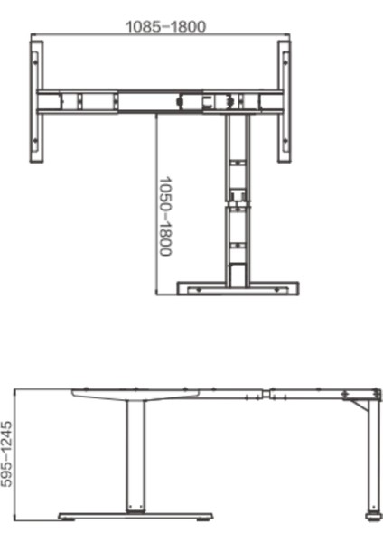 Vesama x Yüksekliği Ayarlanabilir (L Şekli) Çalışma Masası 3 Motorlu Tablasız Mobil Kontrol Beyaz fırsatları