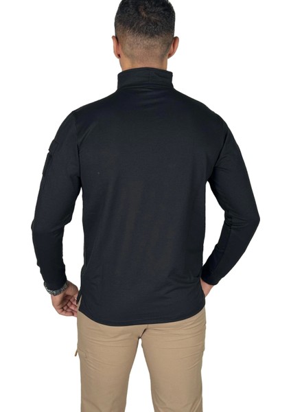 Iraz Balıkçı Yaka Uzun Kollu Taktik T-Shirt Siyah fırsatları