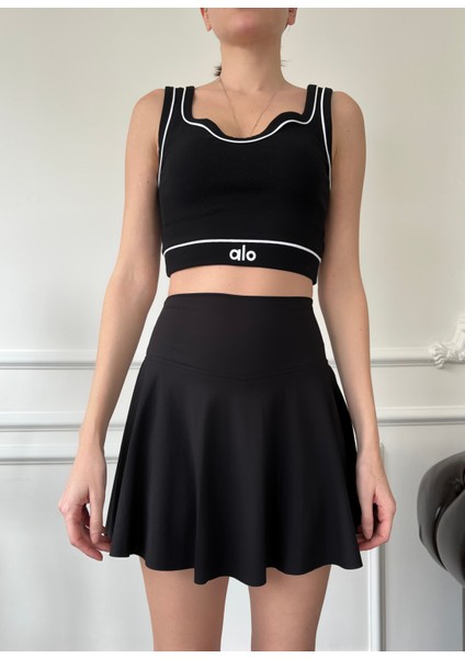 Belize Tasarım Marka Şort Etek- Siyah