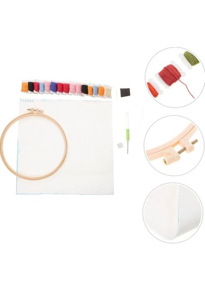 Kasnaklı Goblen Punch (Panç) Işleme Seti 20 cm Günbatımı Deseni modelleri