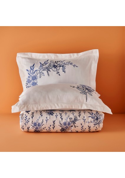 Pamuk Saten Bleu Blanc King Size Nevresim Seti Mavi (240 x 220 cm ) fırsatları