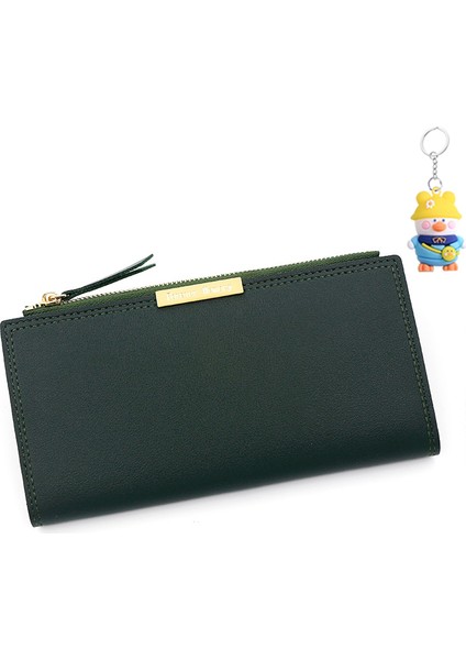 Moda Basit Bayanlar Uzun Cüzdan Büyük Kapasiteli Kart Tutucu Para Cüzdanı Clutch Fermuarlı Cüzdan (Yurt Dışından)