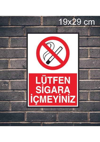 Lütfen Sigara İçmeyinizi Metal Uyarı Levhası fiyatları
