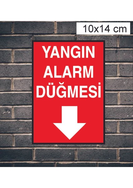 Yangın Alarm Düğmesi Aşağı Ok Metal Uyarı Levhası fiyatları