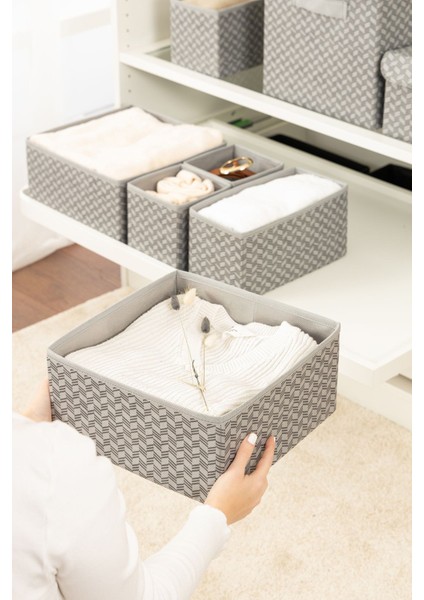 2'li Balıksırtı Desenli Çocuk Odası Dolap Çekmece Içi Çamaşır Düzenleyici Saklama Kutusu Organizer modelleri