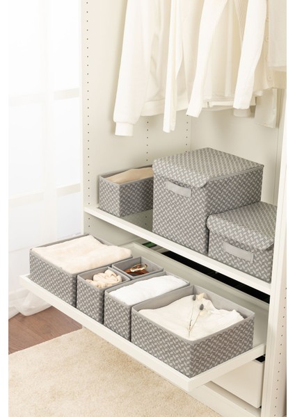 2'li Balıksırtı Desenli Çocuk Odası Dolap Çekmece Içi Çamaşır Düzenleyici Saklama Kutusu Organizer fırsatları