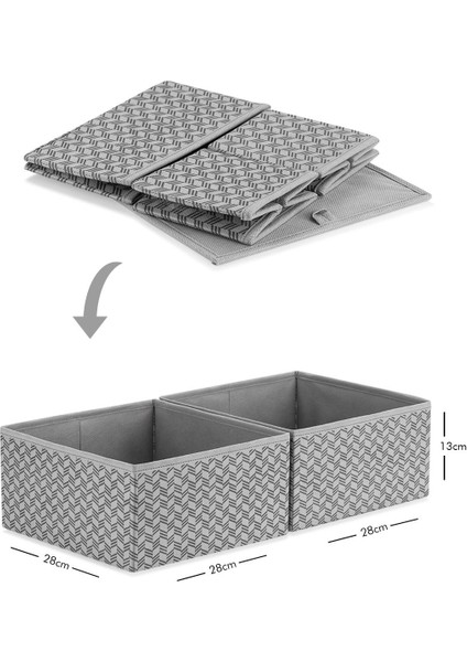 2'li Balıksırtı Desenli Çocuk Odası Dolap Çekmece Içi Çamaşır Düzenleyici Saklama Kutusu Organizer indirimleri