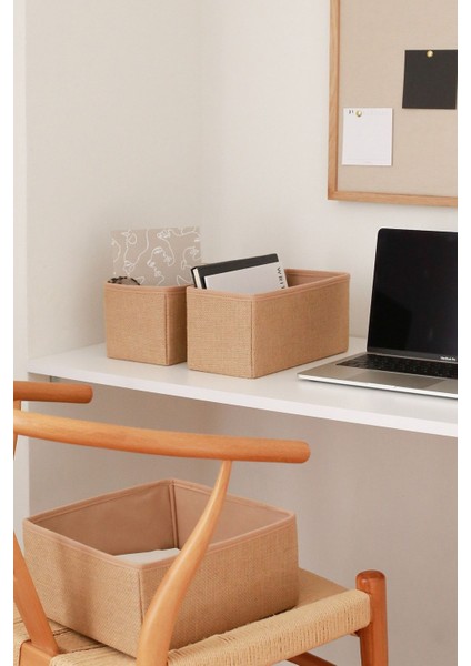 6'lı Jüt Çocuk Odası Dolap Çamaşır Çekmece Içi Düzenleyici Kutu Saklama Kutusu Organizer indirimleri