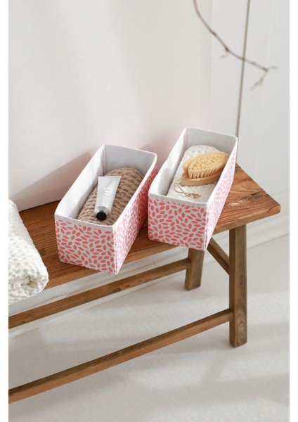 2'li Yaprak Desenli Çocuk Odası Dolap Çekmece Içi Çamaşır Düzenleyici Saklama Kutusu Organizer