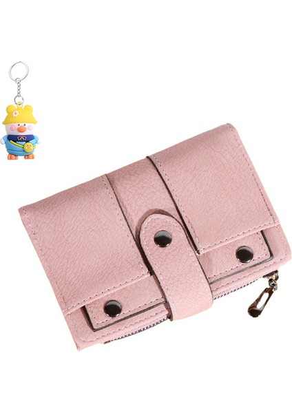 Orta Uzunluk Cüzdan Bayan Öğrenci Üç Katlı Küçük Cüzdan Toka Kart Tutucu (Yurt Dışından)